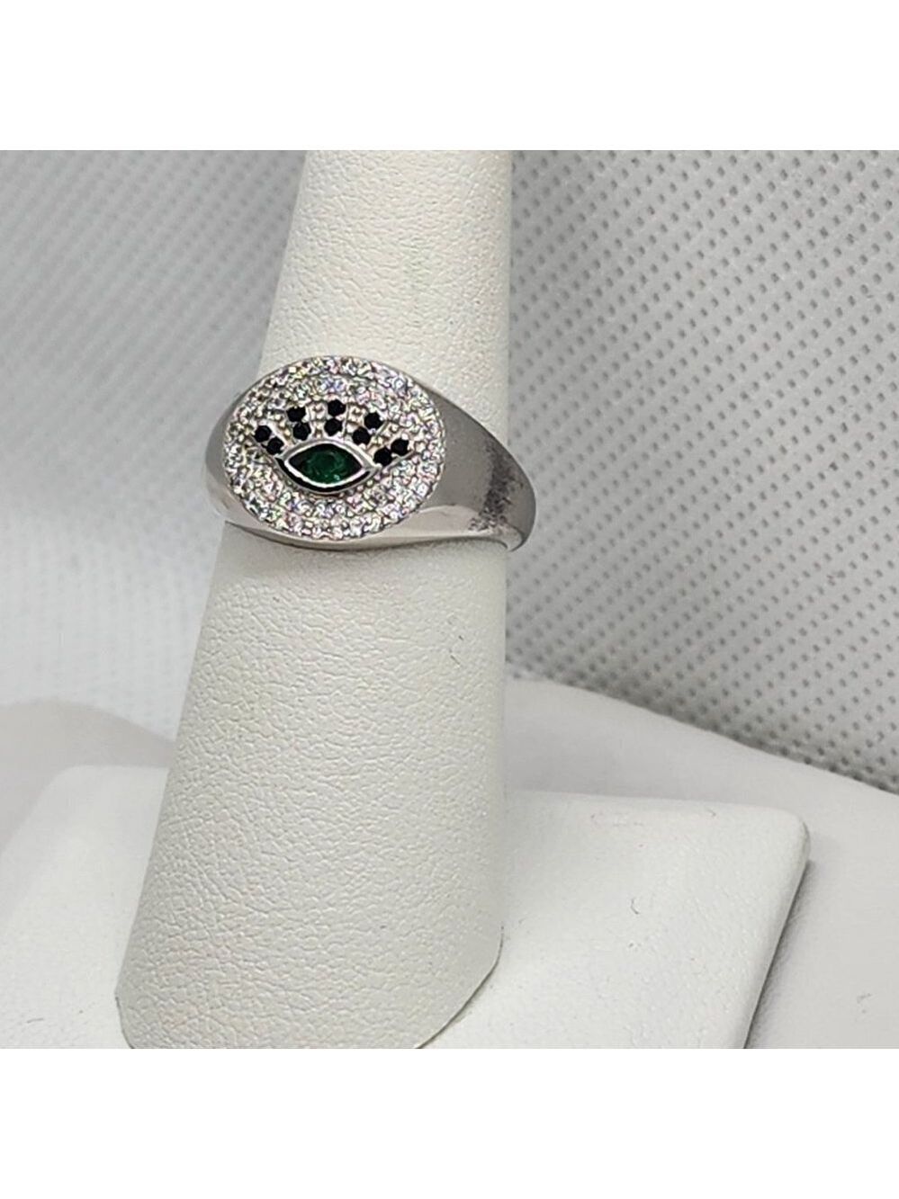 Brand New Sterling Silver 925 Evil Eye Ring - Picture 2 of 6